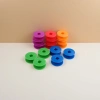 Colorful plastic wheels, universal load-bearing pulleys, 360-degree rotating silent wheels details Picture